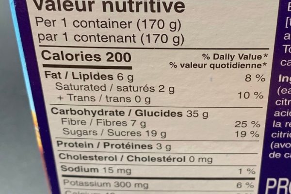 Acai bowl nutrition facts